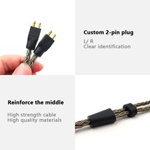 6N 2.5mm balanced Audio Cable For FitEar EST Universal H1 Custom In-Ear Monitor - £76.75 GBP
