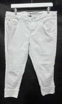 Gap Straight Cuff Cropped Crisp White 5 Pocket Jeans Waist-35&quot; 14R - $19.77