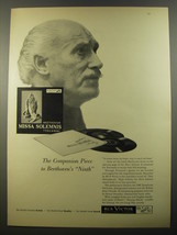1954 RCA Victor Record Advertisement - Beethoven Missa Solemnis Toscanini - $18.49