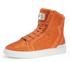 Men&#39;s J75 by Jump Sestos Orange All Over Jewel High Top Sneakers + Match... - $150.00