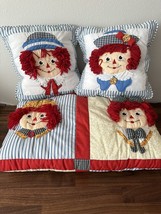 The Original Raggedy Ann &amp; Andy by Applause Crib Quilt Blanket Set Reversible - £60.13 GBP