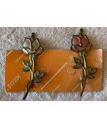 ⭕⭕VTG 2 Vintage Hair Barrettes for Women, New, 5.5 cm Length, Rose Metal - €10,19 EUR