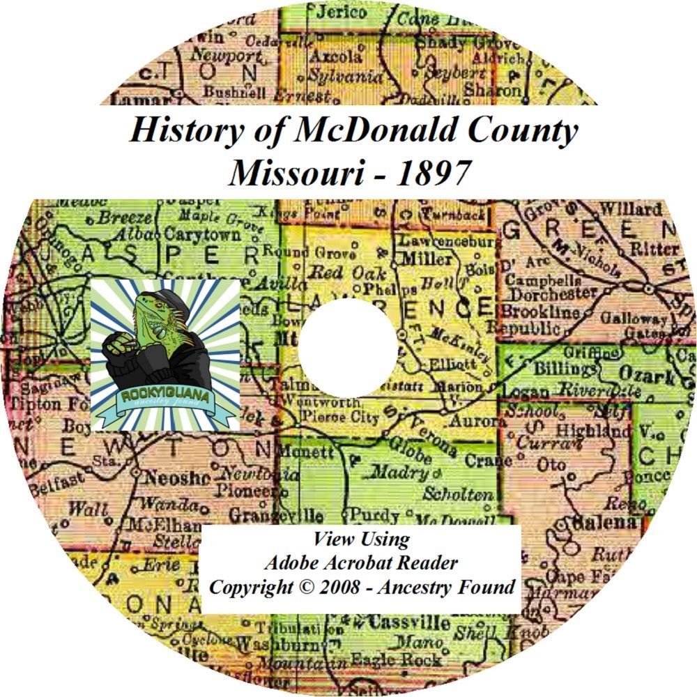 Primary image for 1897 History & Genealogy of McDONALD County Missouri MO