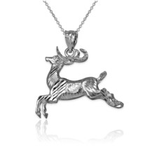 Sterling Silver DC Deer Pendant Necklace - £21.65 GBP+