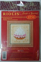Riolis Kit Embroidery Cross Stitch Cream Pie Create it Yourself FREE S&amp;H! - £5.42 GBP