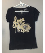 Reebok Diva Soft New Orleans Saints Womens T-Shirt Size Large - £13.22 GBP