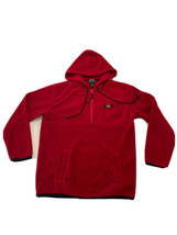 Vintage Lauren Ralph Lauren Fleece Pullover Red Mens Medium Quarter Zip - £12.37 GBP