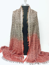 Women Men&#39;s Yarn-dye deep-dye Long Scarf Wrap Shawl Tassel Soft Rust - $7.24