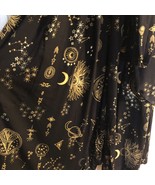 Soma COOL NIGHTS Short Robe Long Sleeve Mysticism Black Gold Metallic NW... - $49.00