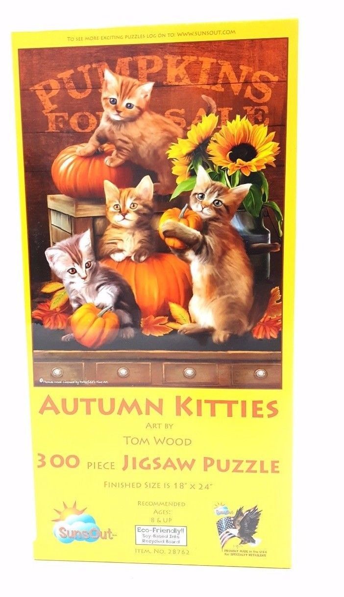 Autumn Kitties 300 pc Jigsaw Puzzle Kitten Puzzles - $14.95