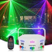 Professional Dj Laser Lights, 15 Lens Rgbuv Party Lights Dj, Xmas Club D... - $77.99