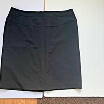 Worthington Works Womens Sz 16 Stretch Lined Black Skirt Career Knee Len... - $11.88