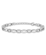 Sterling Silver Cubic Zirconia Marquise Shaped Bracelet - $219.23 CAD