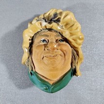 Vintage Sarah Gamp Bossons Chalkware Head Congleton England MCM Hand Pai... - $22.28