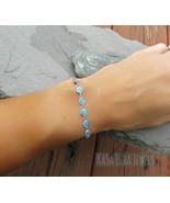 Blue Lab Opal Sterling Silver Bracelet - 7.5 inch - $1,560.54 MXN