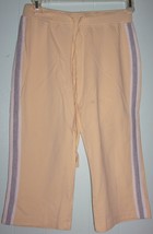 New York Laundry Light Yellow With Gray &amp; White Strip Capri Size Medium - $131.48 MXN