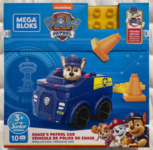 Mega Bloks Paw Patrol Chase&#39;S Patrol Car Building Set HDJ33 Brand New Se... - $19.98