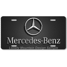 Mercedes-Benz Inspired Art Gray on Grill FLAT Aluminum Novelty License Tag Plate - £14.15 GBP
