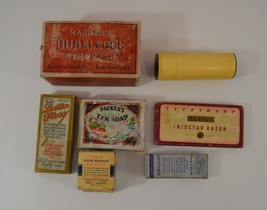 Vintage Product Boxes Packers Tar Soap Kanners Lustex Flossy Shaving First Aid - £19.10 GBP