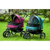PET GEAR NO-ZIP DOUBLE PET STROLLER-&quot;2&quot; COLORS - *FREE SHIPPING IN THE U... - £336.48 GBP