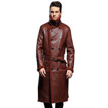 LUHAYESA - Original Luxury Men&#39;s Sheepskin Coat Genuine Leather Male Formal Casu - £791.36 GBP