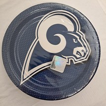 NFL Rams Los Angeles Paper Party Plates 7 Inch 18 Count - £6.20 GBP