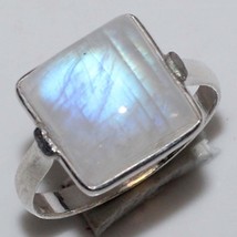 Beautiful Moonstone Ring, Size 8 US, 925 Silver, Handmade - £19.12 GBP