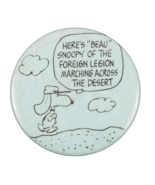 Snoopy Pin Button Foreign Legion 1950 Blue Excellent Rare - €20,14 EUR