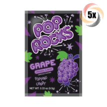 5x Packs Pop Rocks Grape Flavor Popping Candy .33oz ( Fast Free Shipping! ) - £8.17 GBP