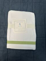 NWT Pottery Barn Kids Sabrina Basket Liner Harper M White with Green Tri... - $16.47