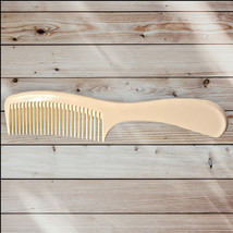 Vintage Clinique Hair Comb Wide Tooth Detangling~Hard Frosted Plastic Wh... - $26.38