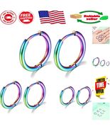 Hypoallergenic Small Huggie Hoop Earrings for Men &amp; Women - Durable 18G ... - $23.90 CAD