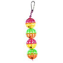 A&amp;E Happy Beak 6" Lattice Balls With Bells Small Bird Toy Chain Hanging ... - $11.87
