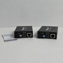 A Pair of BIDI Gigabit Fiber to Ethernet Media Converter SC Fiber SMF up to 20KM - £24.51 GBP