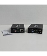 A Pair of BIDI Gigabit Fiber to Ethernet Media Converter SC Fiber SMF up... - £24.57 GBP