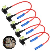 5pcs Add-A-Circuit Car Auto Adapter Mini Blade Fuse Holder APM ATM Fuses Tap Mic - £43.00 GBP
