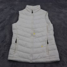 Port Authority Vest Womens M White Puffer Full Zip Drawstring Pocket Polyester - £27.98 GBP