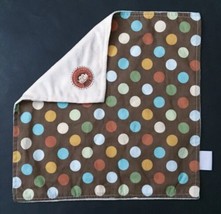 Nojo Polka Dot Monkey Lovey Security Blanket Blankey Two Textures Soft Smooth - $25.74