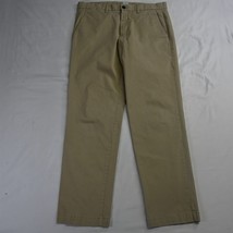 Gap for Good 34 x 32 Khaki Flat Front Stretch Straight Fit Mens Chino Pants - £11.79 GBP