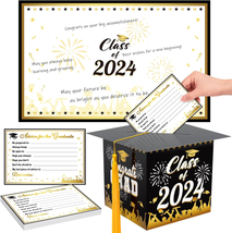 Graduation Decorations Class of 2024, Original Graduation Cap Shaped Card Box wi - £16.82 GBP