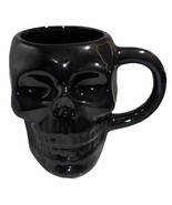 Halloween Skull Face Black Coffee Cup Mug Oversized 14oz Porcelain-NEW-S... - $271.07 MXN