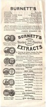 Antique 1878 Burnett&#39;s Cocoaine Two Sided Product Brochure Cures Dandruff - $45.40