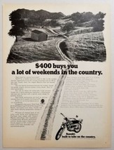 1970 Print Ad Suzuki Trail Motorcycles Country Road for Riding - $11.68