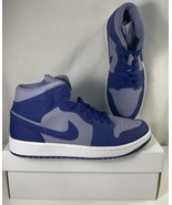 Nike Air Jordan 1 Mid SE Womens 10.5 Iron Purple Deep Royal DH7821-500 N... - $1,884.42 MXN