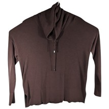 Brown Cowl Neck Sweatshirt Large Womens Jones New York Sweater - $18.81
