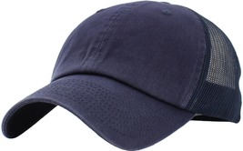 Navy Trucker Mesh Back Dad Hat Baseball Cap Unconstructed 6 Panel - €22,09 EUR