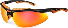 Polarized Sports Sunglasses, 100% UV Protection Baseball Cycling (Blaze) - £15.17 GBP