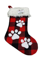 Holiday Winter Christmas Holiday Pet Print Pattern Red/Black Plaid Stock... - $21.78