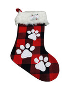 Holiday Winter Christmas Holiday Pet Print Pattern Red/Black Plaid Stock... - €21,91 EUR