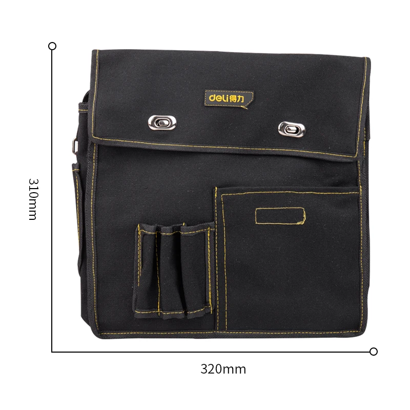 Deli 1Pcs Tools Bag Electrician Portable Toolbag Multi-Pocket Storage Waist Pack - £54.47 GBP
